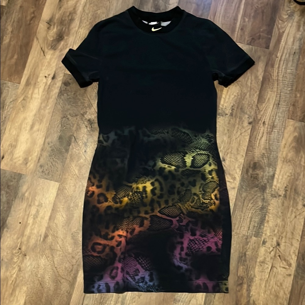 Nike Green and Black Bodycon Mini Dress